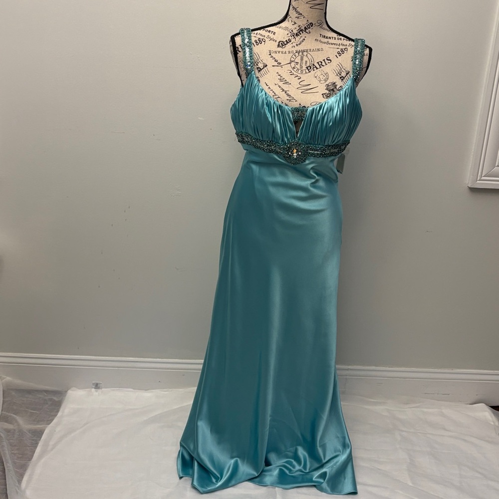 Mieka Turquoise Embellished Dress